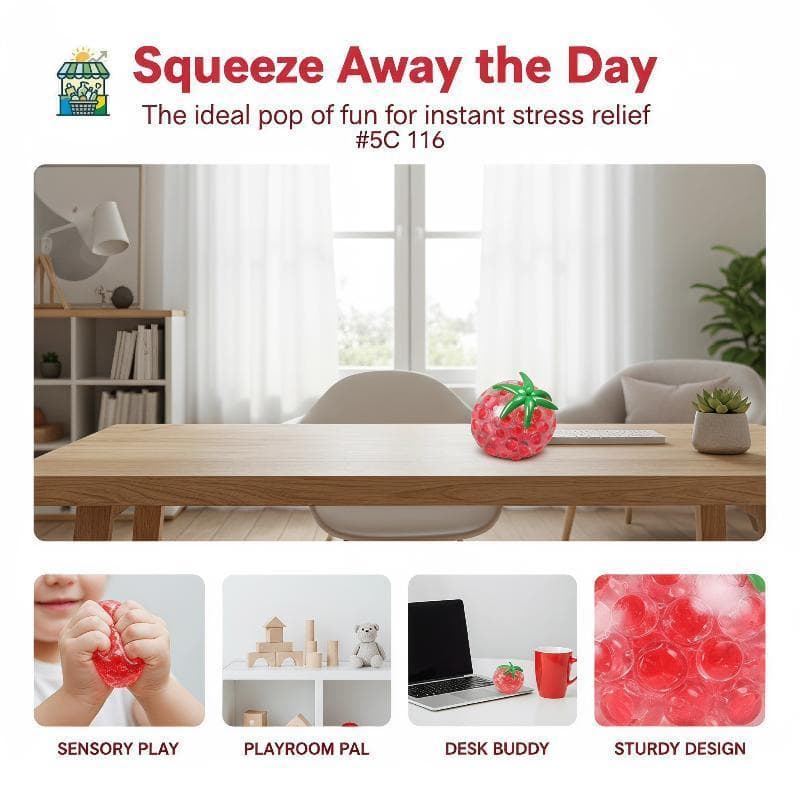 Tomate Squeeze Brinquedo Fidget Macio Não-Tóxico Recuperação Lenta Alívio Do Estresse Sensorial Para Adultos Crianças Re
