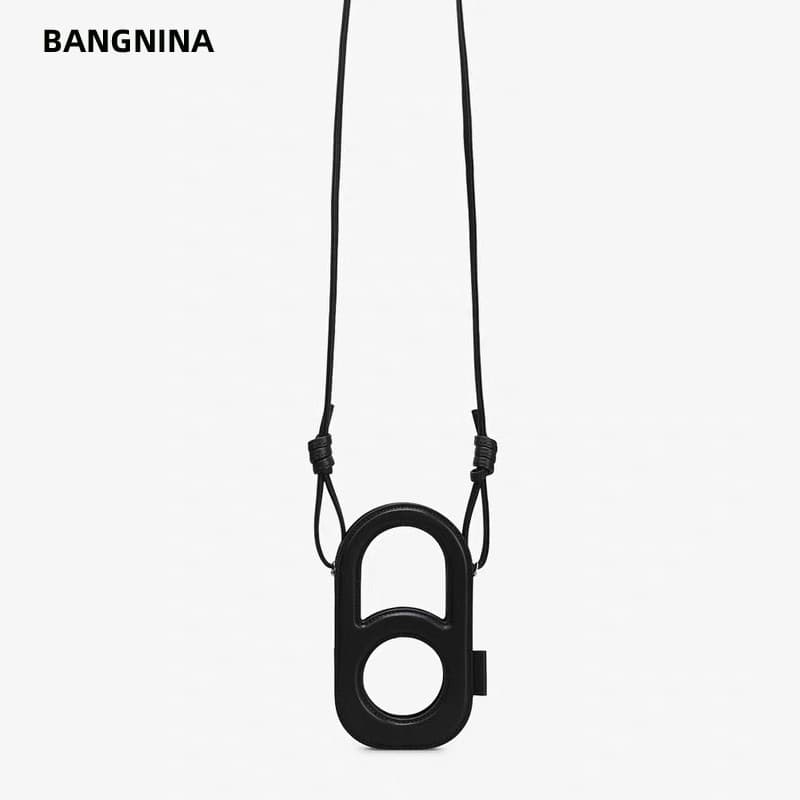 BANGNINA Bolsa para celular feminina primavera verão 2026 novo estilo de couro oco Mini bolsa de ombro Crossbody bolsa p