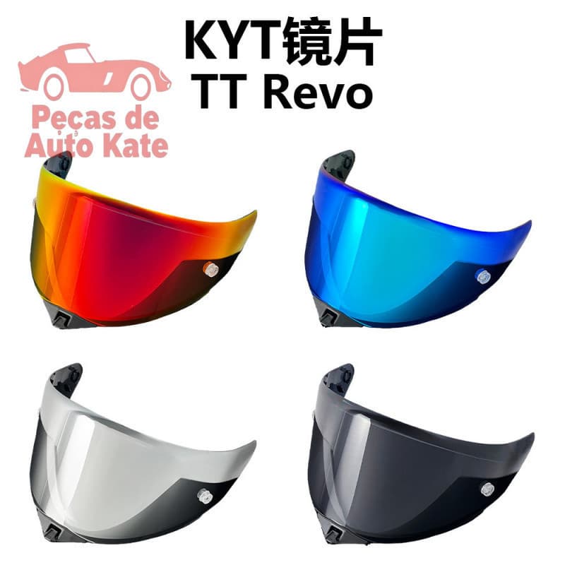 Para viseiras de capacete KYT TT Revo/TT Course/lentes NFR JMJU