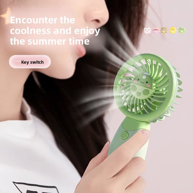 Verão legal bonito divertido dos desenhos animados ventilador portátil Desktop Mini ventilador USB recarregável pequeno