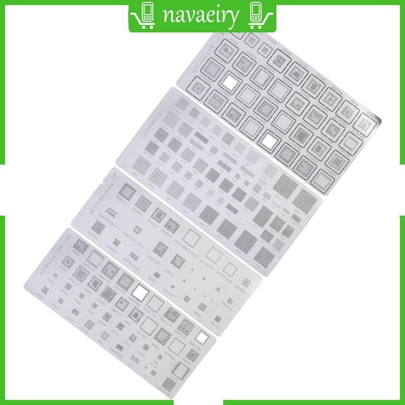 nava 4 Peças Estêncil Reballing BGA Para MTK Placa Soldagem Dispositivos Universais