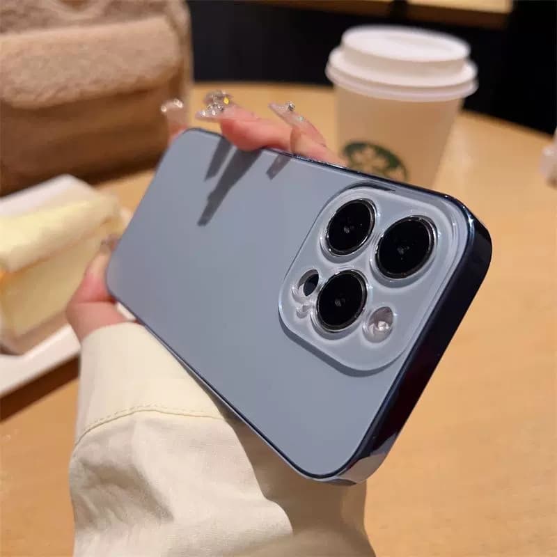 Capa de telefone para IPhone 17 vem com filme de lente adequada para iPhone17 Capa de telefone galvanizada de cor Origin