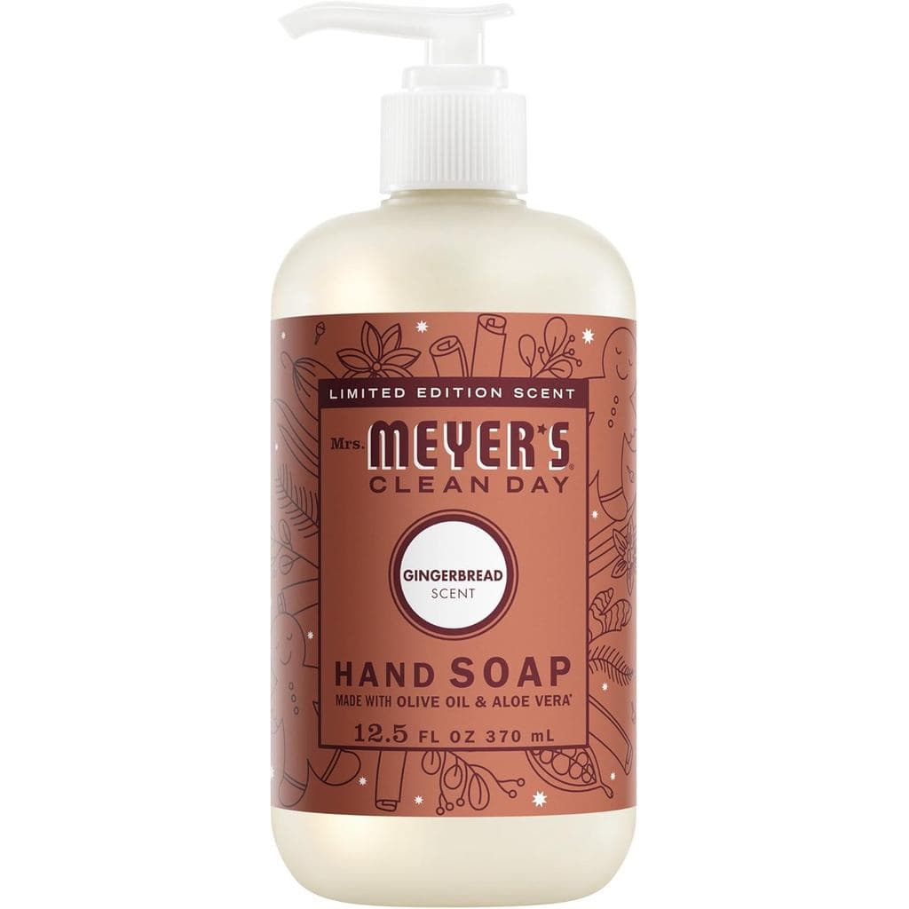 Sabonete Líquido para as Mãos MRS. MEYER'S CLEAN DAY, Aroma de Pão de Gengibre, Frasco de 12,5 Fl Oz YYG3