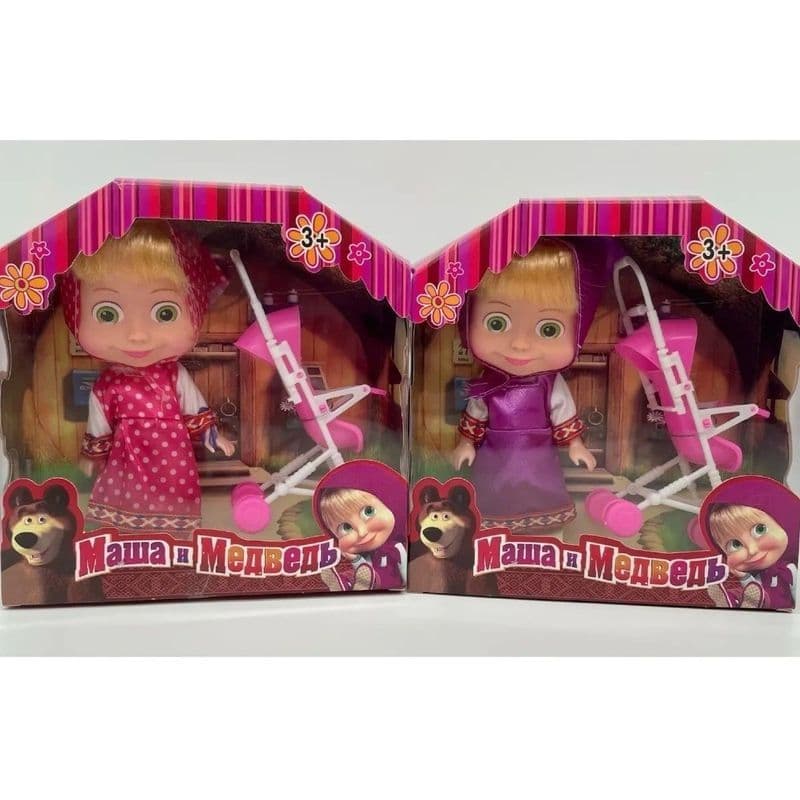 Masha urso boneca conjunto clássico urso de vinil pode voz brinquedo infantil boneca presente