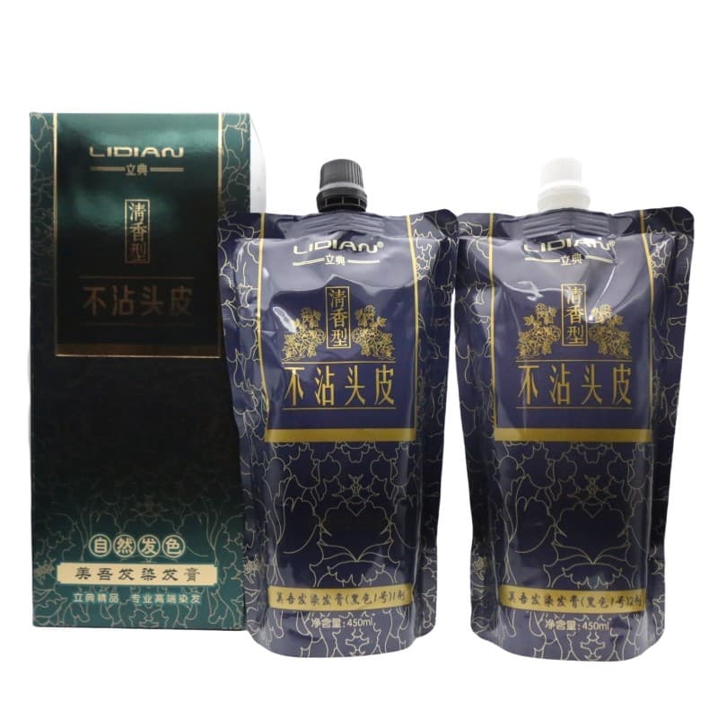Lidian Meiwu Tintura de Cabelo Creme de Cabelo Preto No. 1 Peônia Semente Tintura de Cabelo Creme Meiwu Tintura de