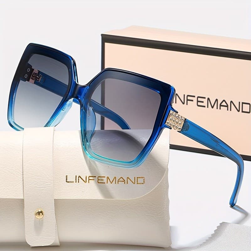 Óculos de Sol Cat Eye com Lentes Gradiente para Mulheres, Armação de PC, Adequados para Viagens à Praia, Caminhadas e Co