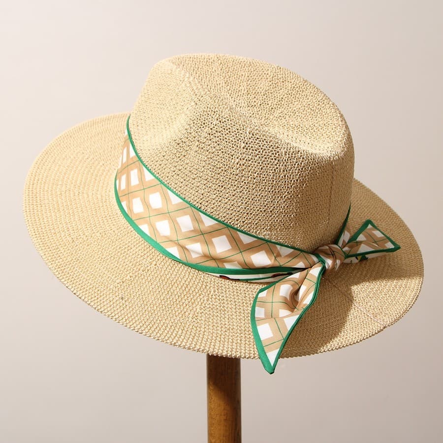 Chapéu de palha panamá bege feminino verão chapéu de palha de aba larga moda All-Match chapéu de sol viagem férias