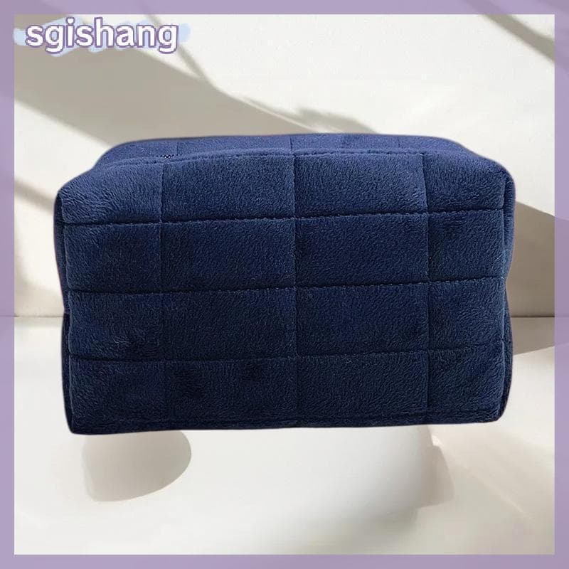 sg Bolsa De Maquiagem De Pele Fofa Para Mulheres Com Zíper Grande Cosméticos De Cor Sólida Viagem Higiene Pessoal Lavage