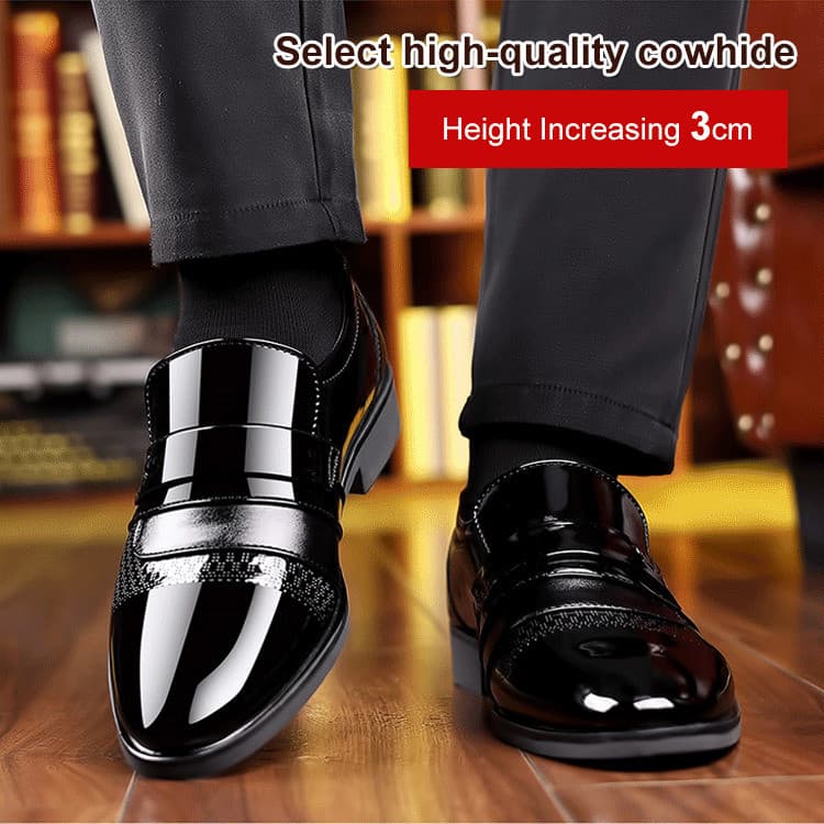 【Ideal para Trabalho】Sapatos de couro masculinos elegantes e confortáveis/Confortáveis/Executivo