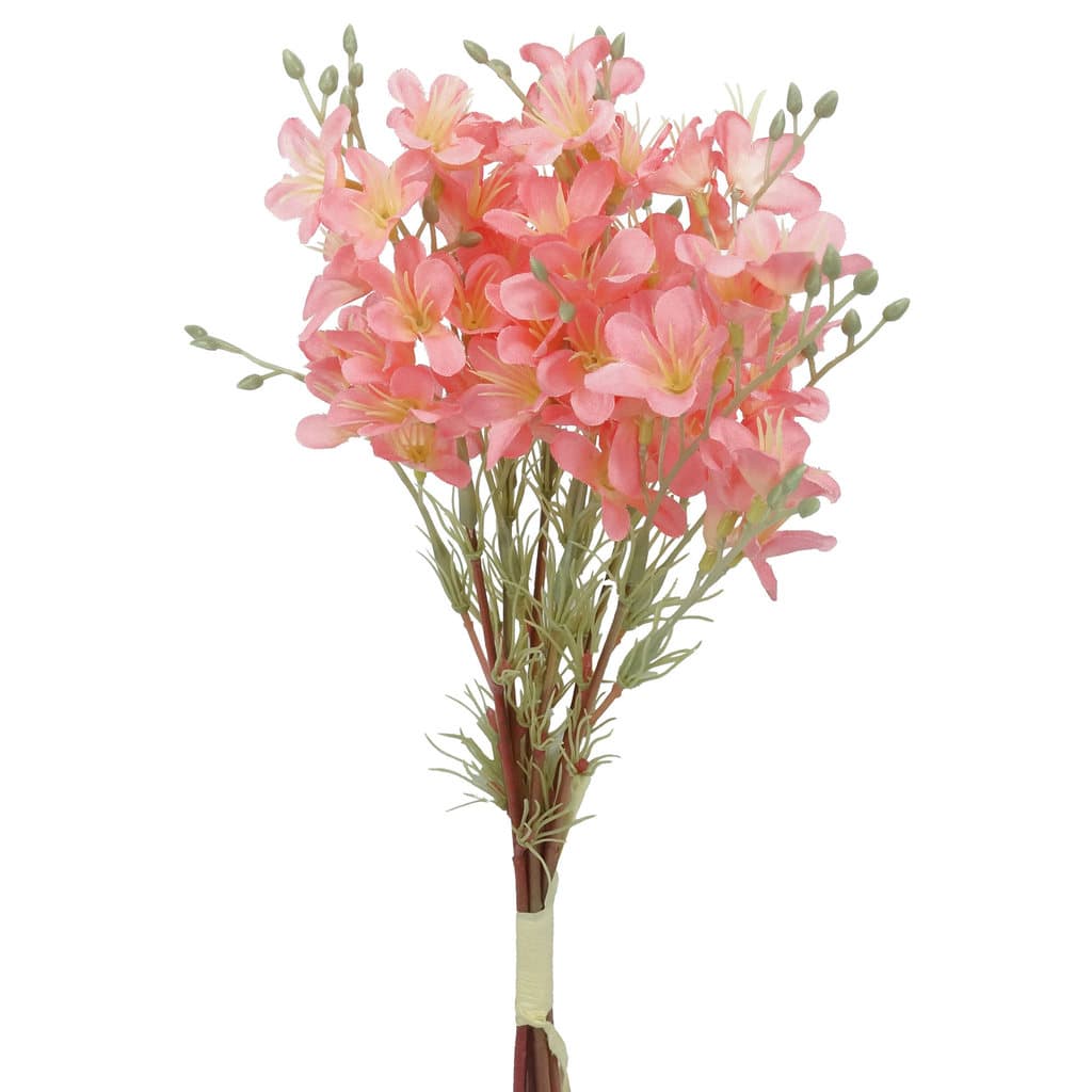 Flor Do Campo Rosa Artificial Buquê de Flor do Campo Rosa Ramalhete Flor Artificial 34cm