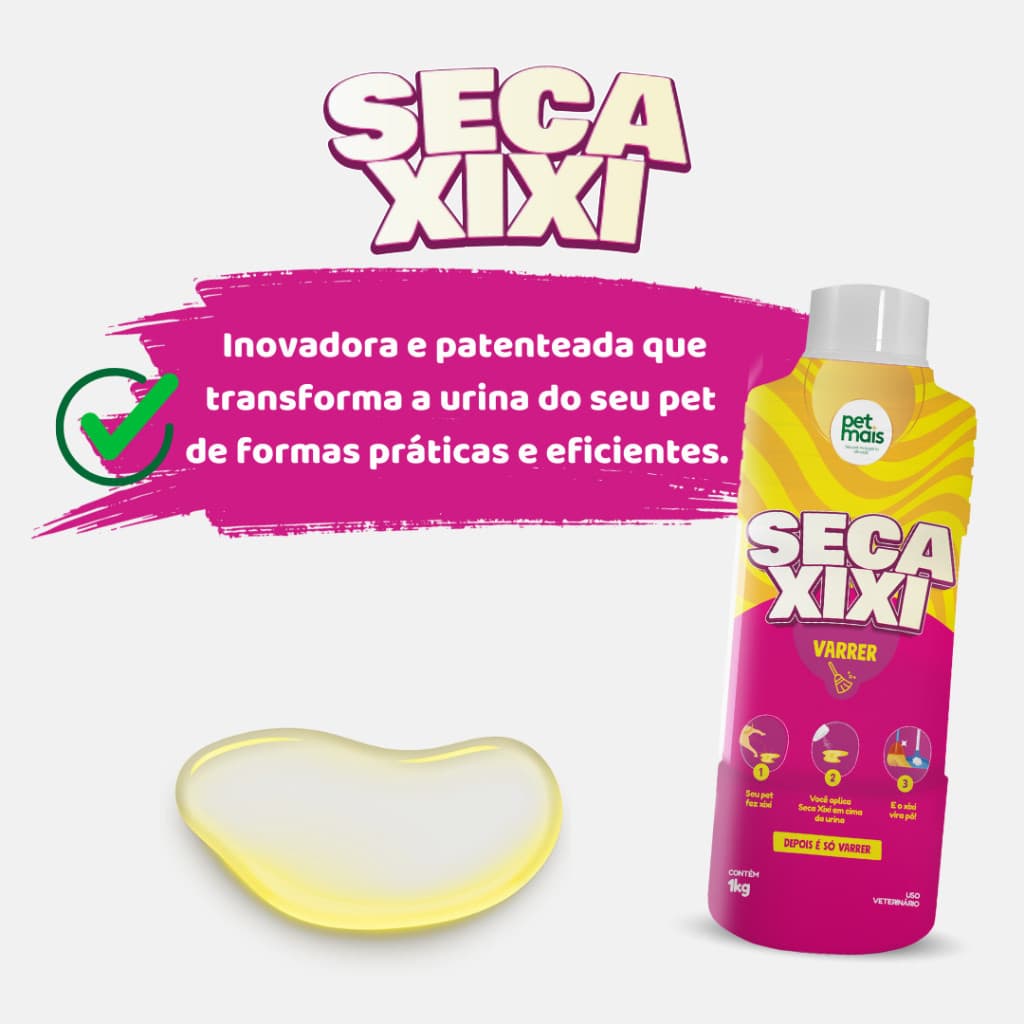 Higienizador De Urina Pet Cães e Gatos 1kg - Seca Xixi Absorve e Transforma em Pó Petmais