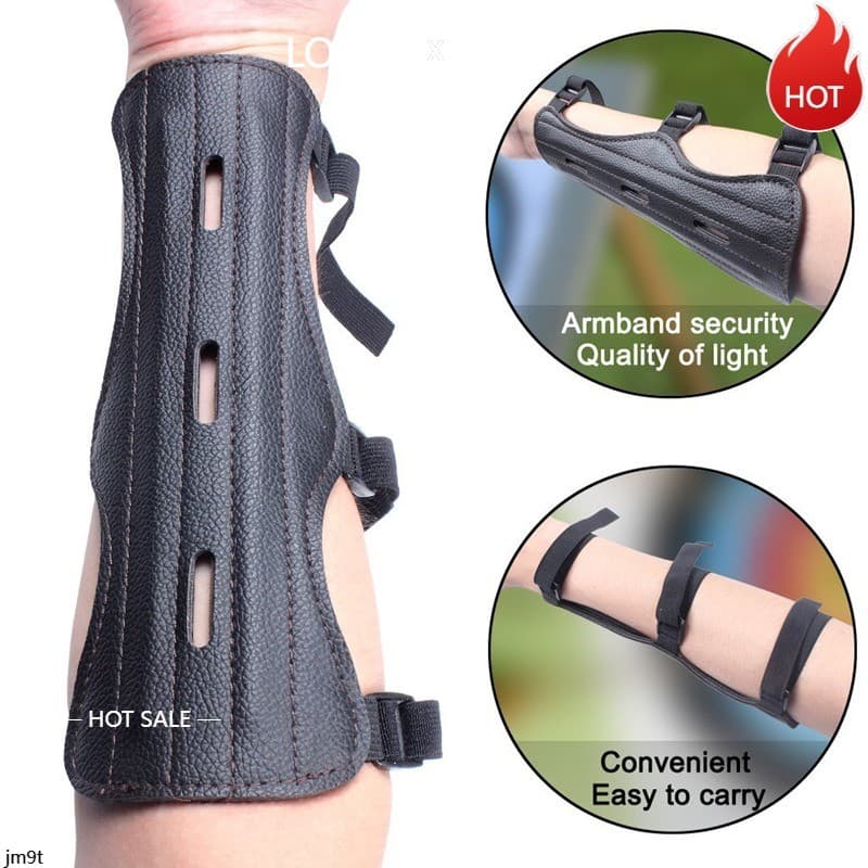 JM9T-1PC Moda Preto Ajustável Braço Guarda Proteção Para Várias Atividades Ao Ar Livre