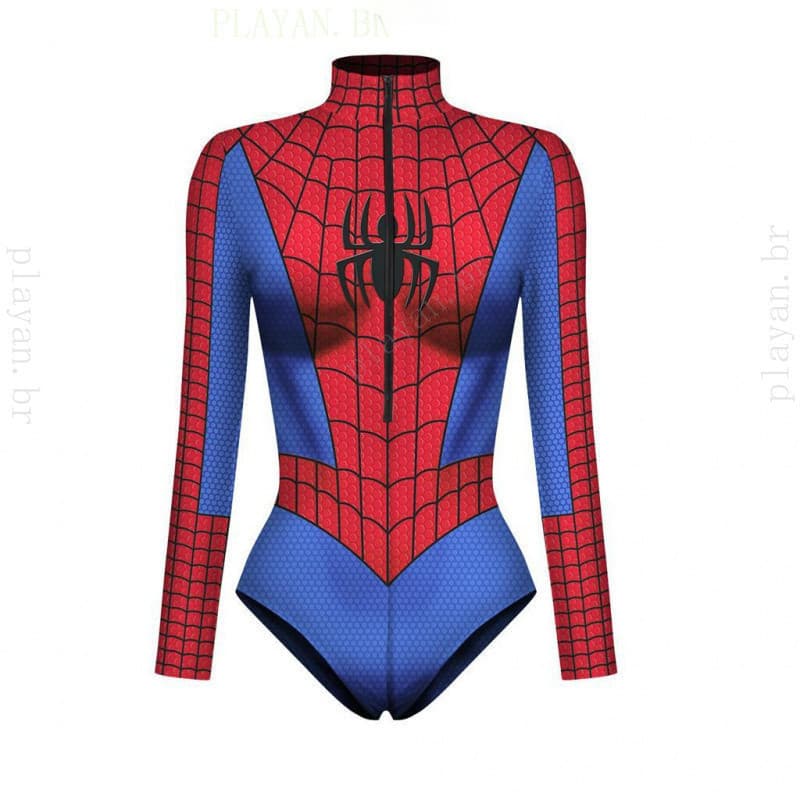 Novo Macacão Super Aranha para Mulheres, Fantasia de Aranha D0KM 7WOL