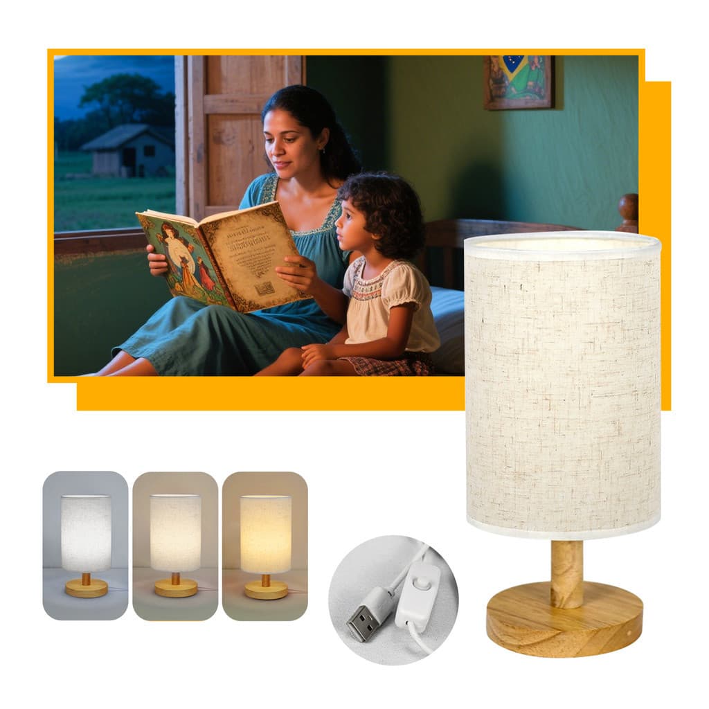 Lâmpada De Mesa De Madeira Moderna Alimentada Por USB Luz De Noite Para Iluminação De Mesa Quarto Sala