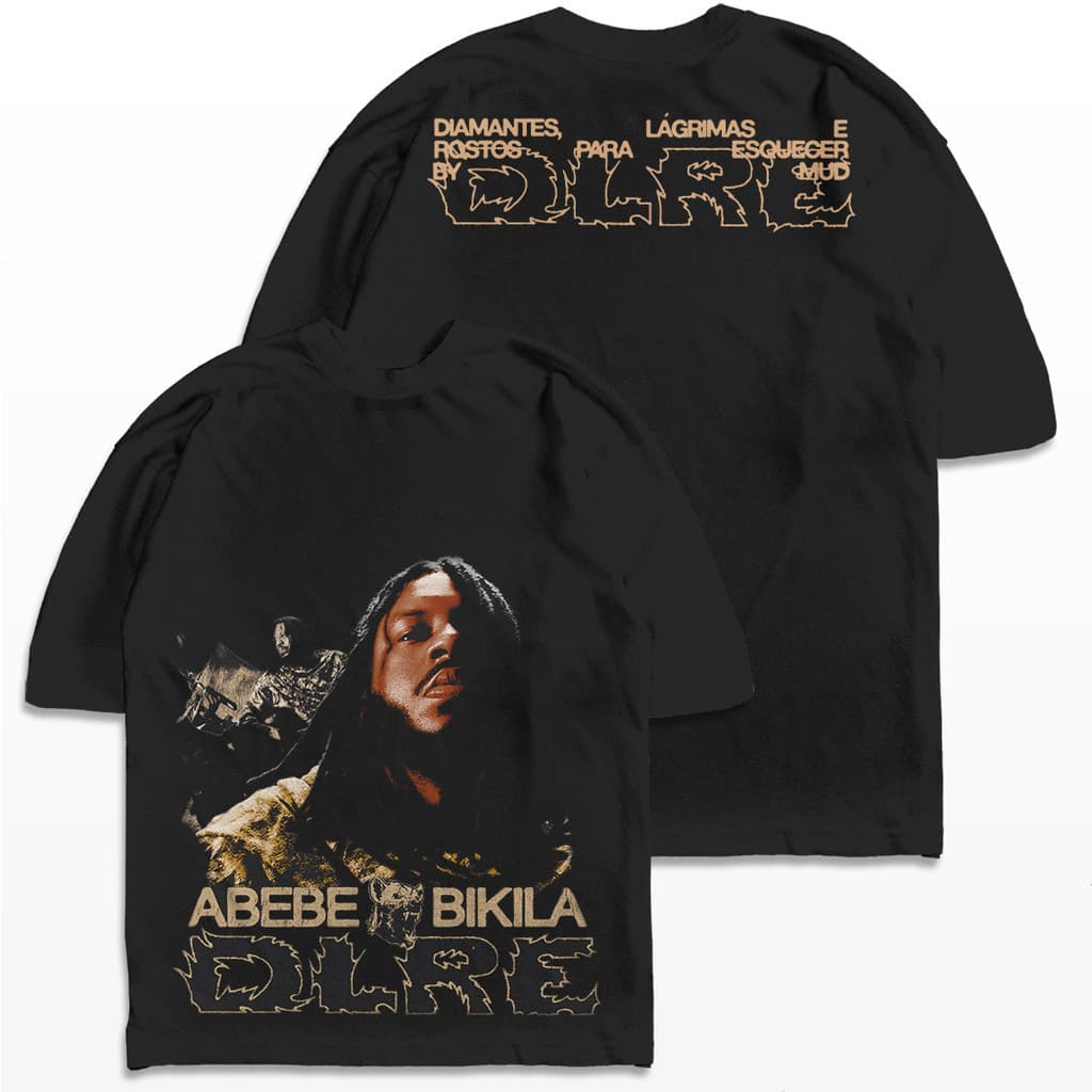 Camiseta Oversized BK Abebe Bikila Frente e Costas Rap Nacional Algodão Premium Streetwear Camisa