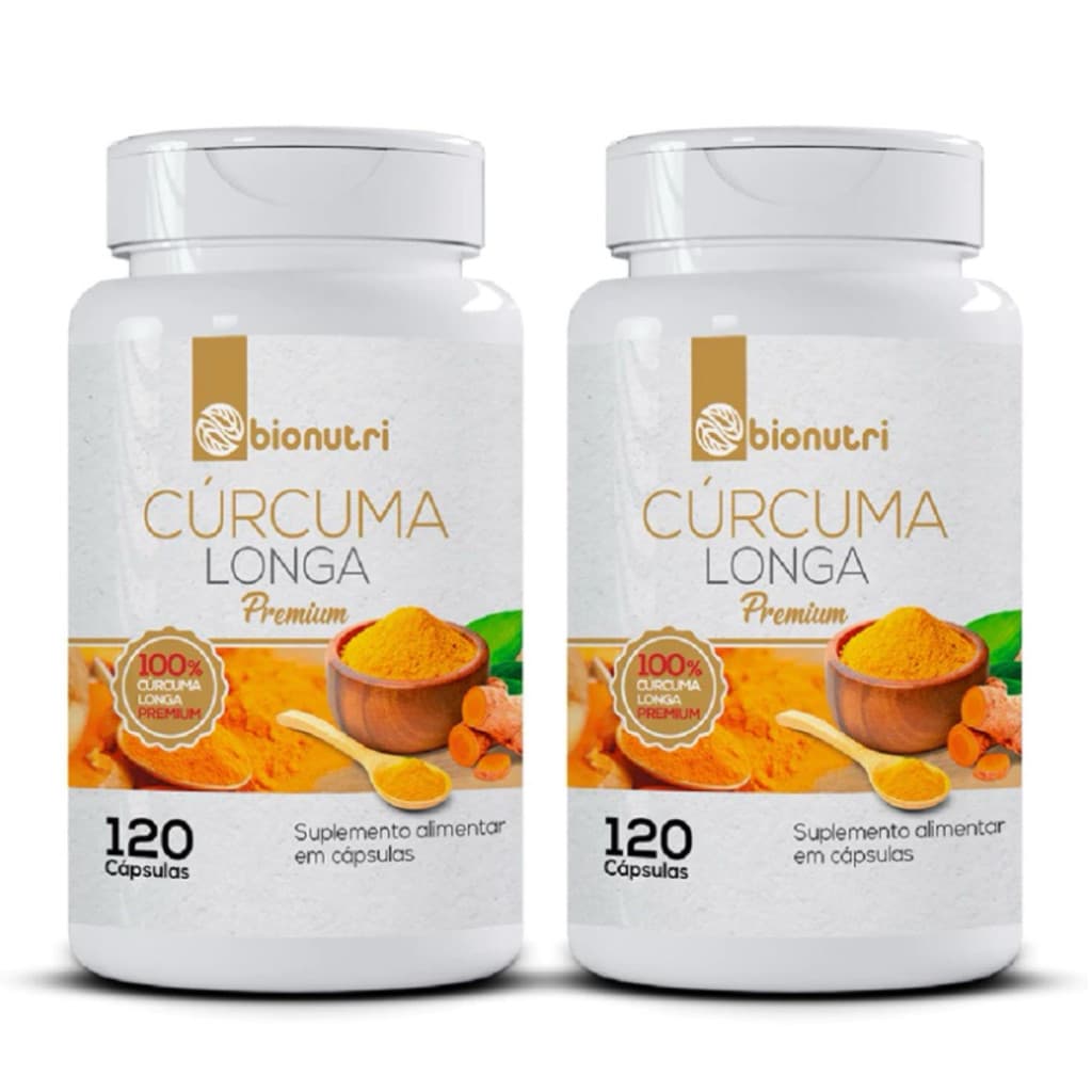 Kit 2x Cúrcuma Longa 120 Cápsulas 500mg Bionutri
