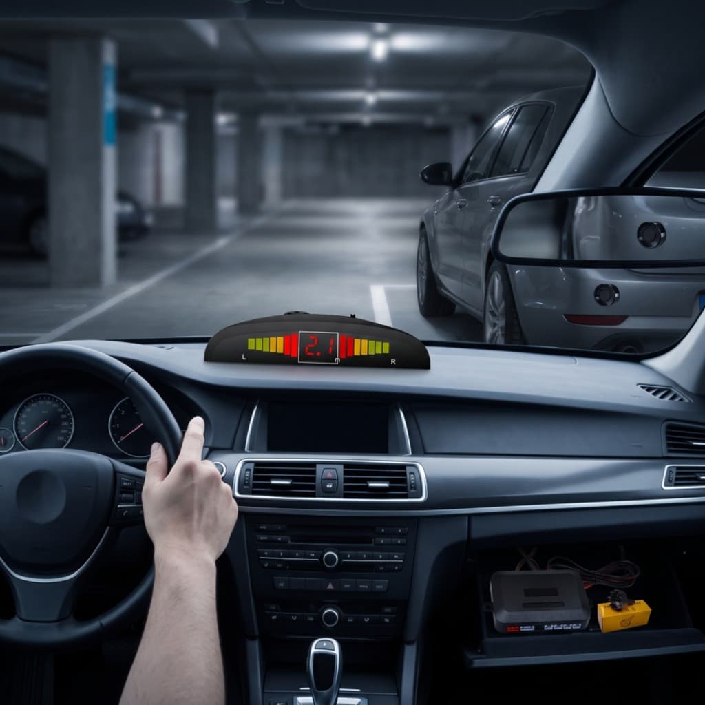 Sistema De Sensor De Estacionamento De Apoio Com Display , Detecção De Distância , Kit , Sonoro