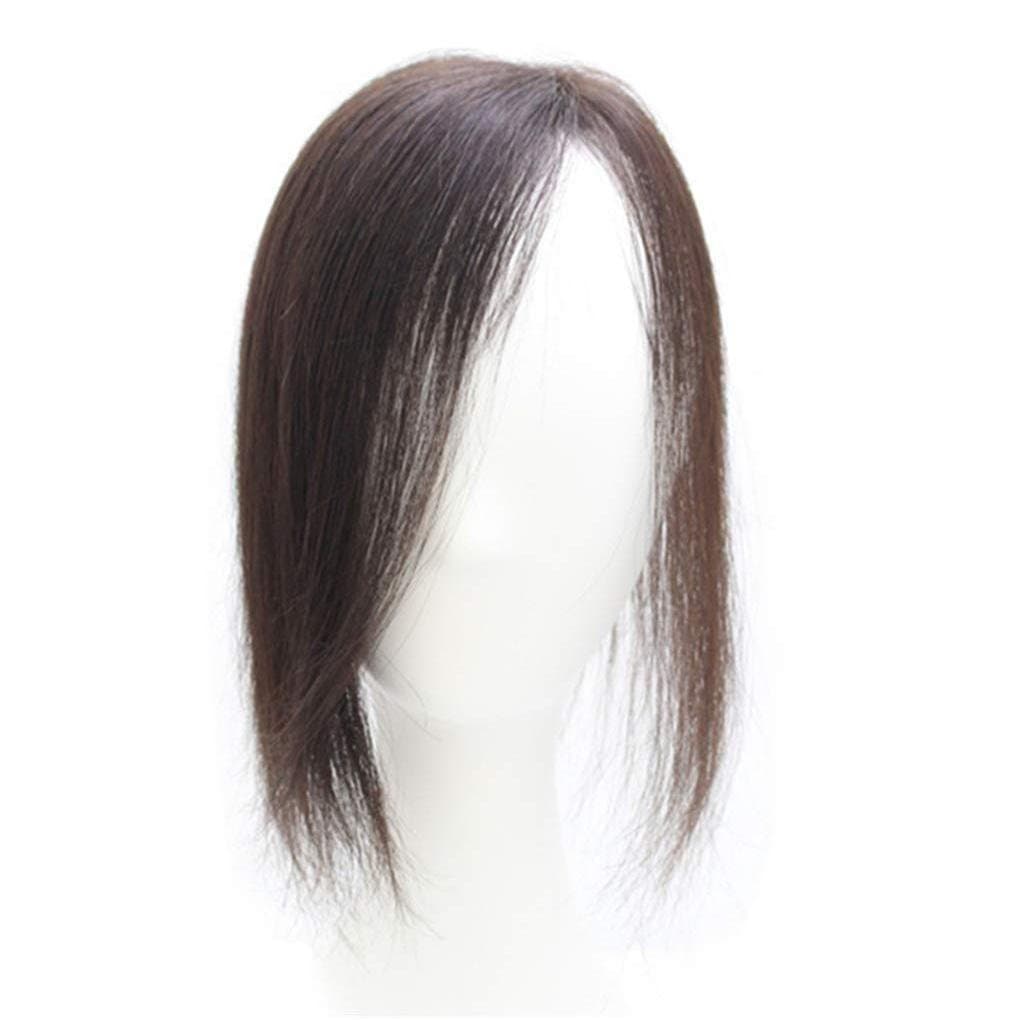Acessório de cabelo realista, 28 cm, aplique de cabelo de peça única, adequado para cabelos finos, penteado com risca la