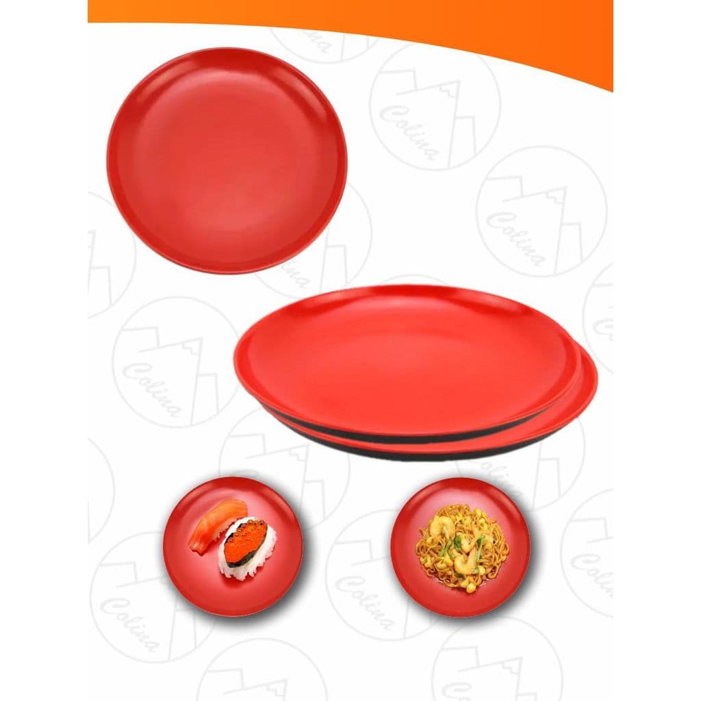 Kit 2 a 12 Pratos De Melamina Redondo 20cm Sushi Restaurante Profissional Japones Importadora Util