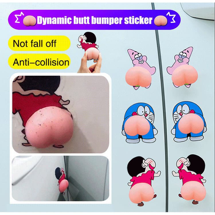[Adesivo de Silicone] 【Cute Cartoon Anti-Scratch】Faixa Anticolisão/Protetor de Bordas/Carro Porta/Retrovisor