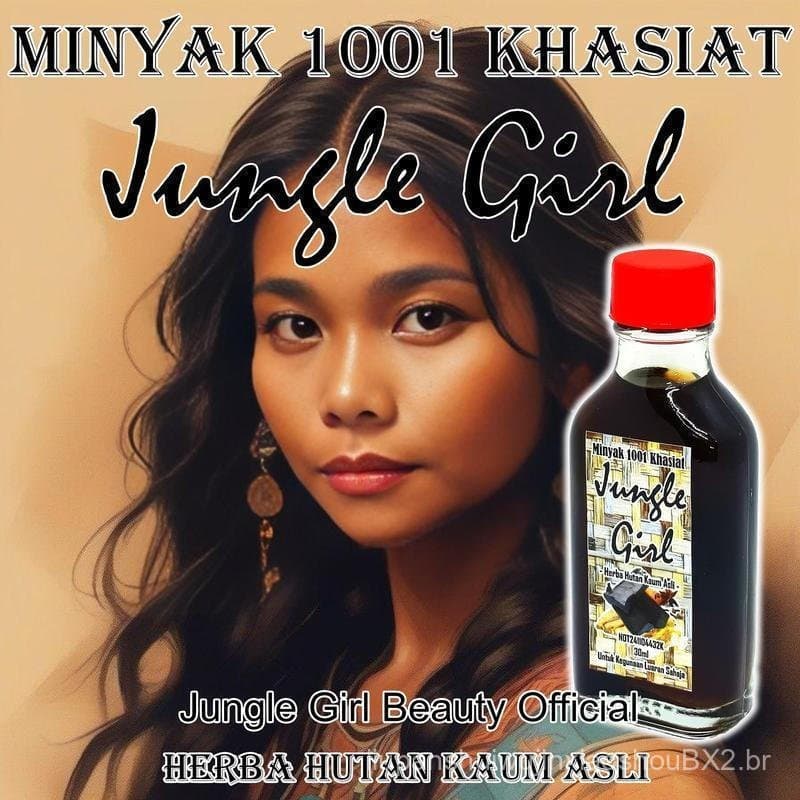 [2 Frascos] Óleo de Massagem 1001 Benefícios JUNGLE GIRL 30ml Amarelo e Preto JG01