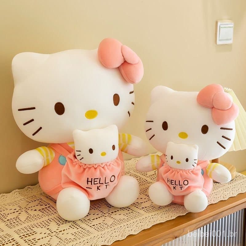 2 Conjuntos De Brinquedos De Pelúcia Hello Kitty Boneca Infantil Fofa