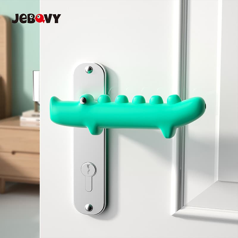 Capa protetora de silicone para maçaneta de porta para crianças, anticolisão, reduz ruído, antiderrapante, almofada anti