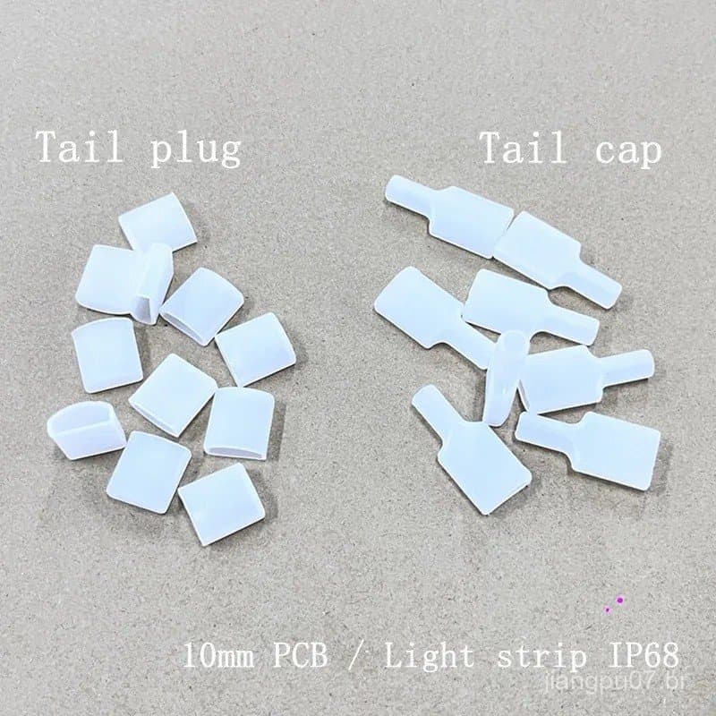 10 peças, 50 peças, 100 peças, Tampa de extremidade para fita LED de 10mm, Plugue de extremidade à prova d'água para fit