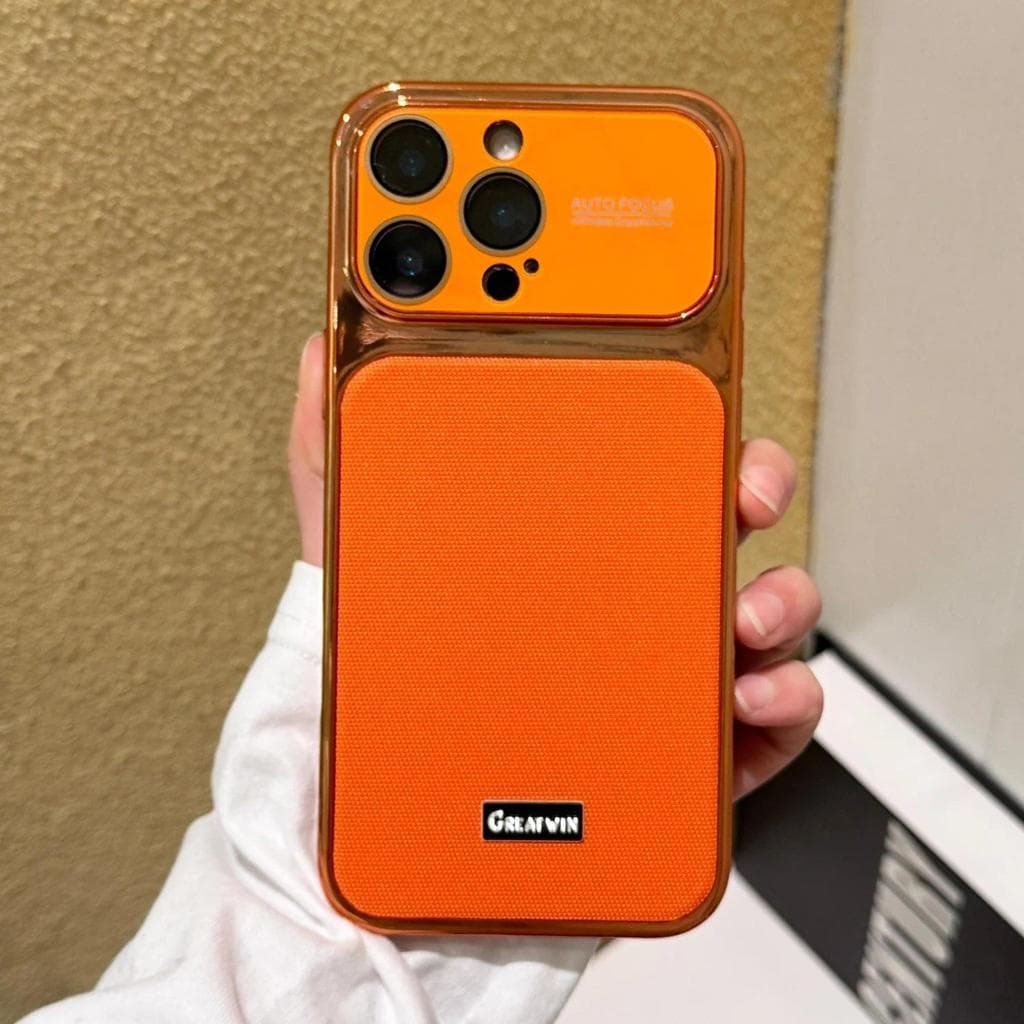 Capa de Telefone em Tecido Texturizado com Nova Tecnologia UQ5P para iPhone 17 16 15 14 13 Pro Max, Proteção Completa da