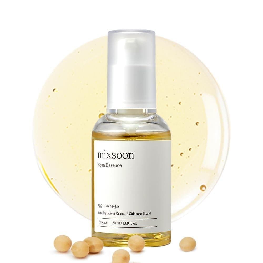 mixsoon Produto Facial Hidratante e Esfoliante com Extrato de Soja, Extrato de Soja Fermentado, Sérum de Ácido Hialurôni