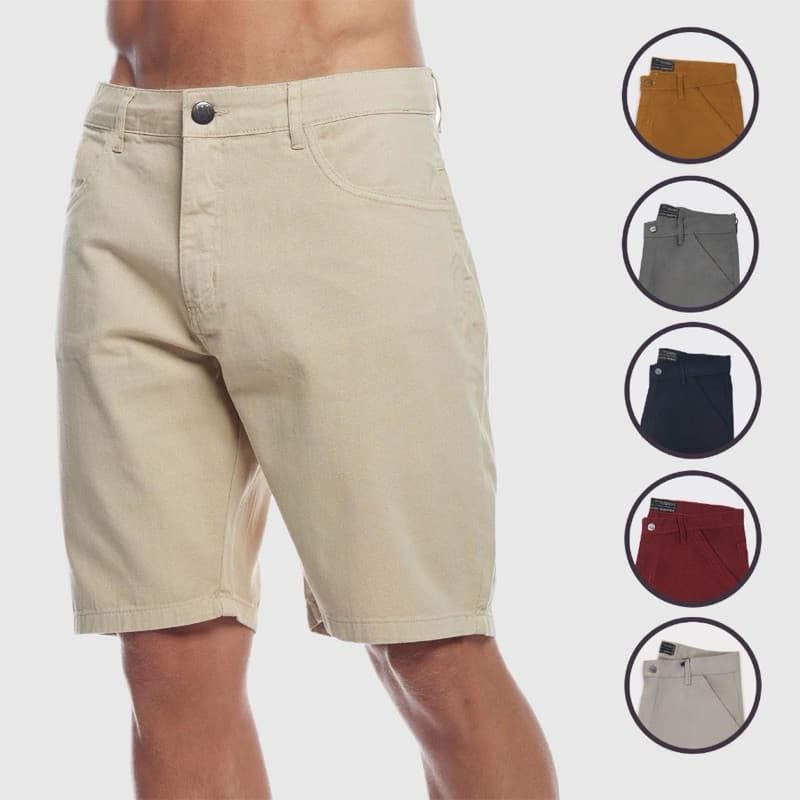Bermuda Sarja Colorida Masculina Confortável e Estilosa