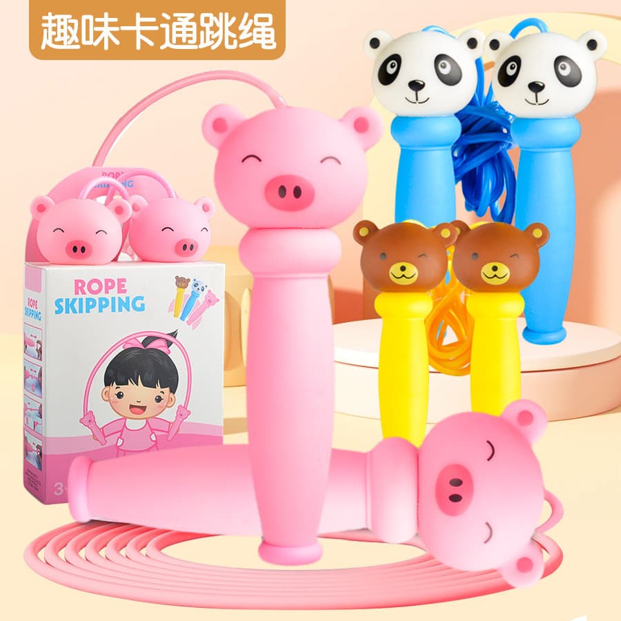 Crianças dos desenhos animados Animal pular corda jardim de infância pulando esportes iniciante pular corda brinquedos d