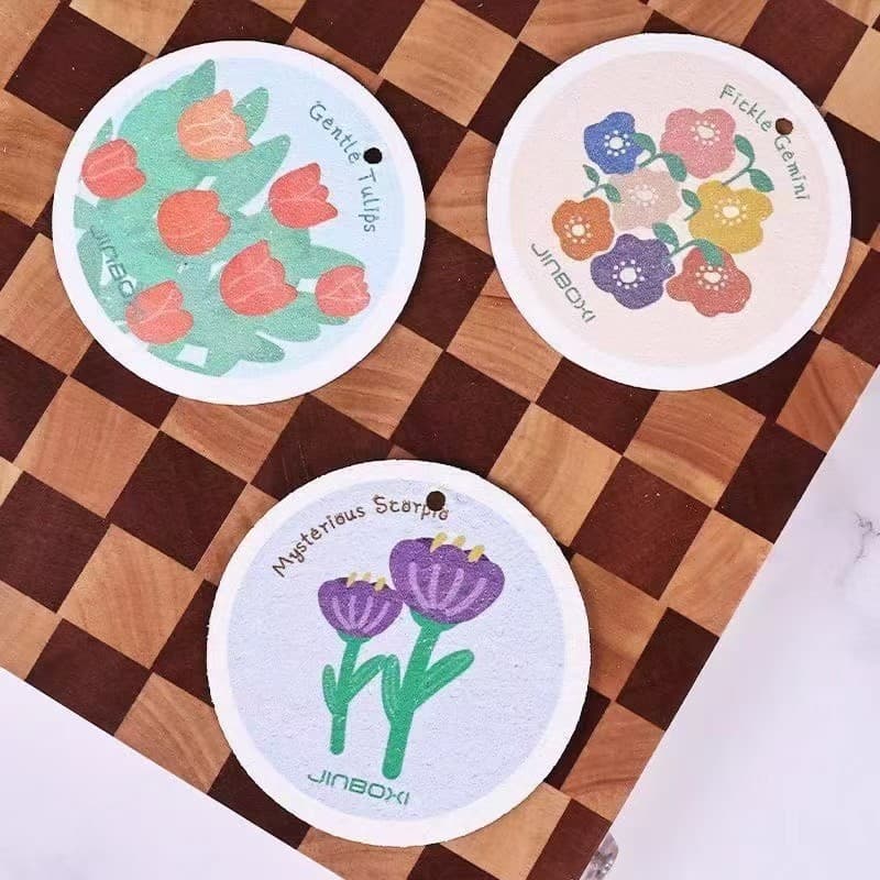 Utensílios para lavar louça, esponja redonda grande de polpa de madeira, pano de limpeza de cozinha altamente absorvente