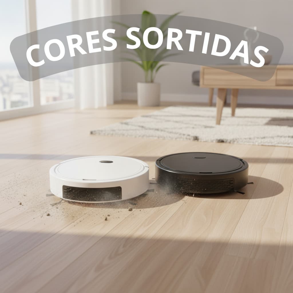 Robô Aspirador Pó Recarregável Automático 1200mAh Sucção 2800Pa Para Casa Limpeza Fina Pisos Az