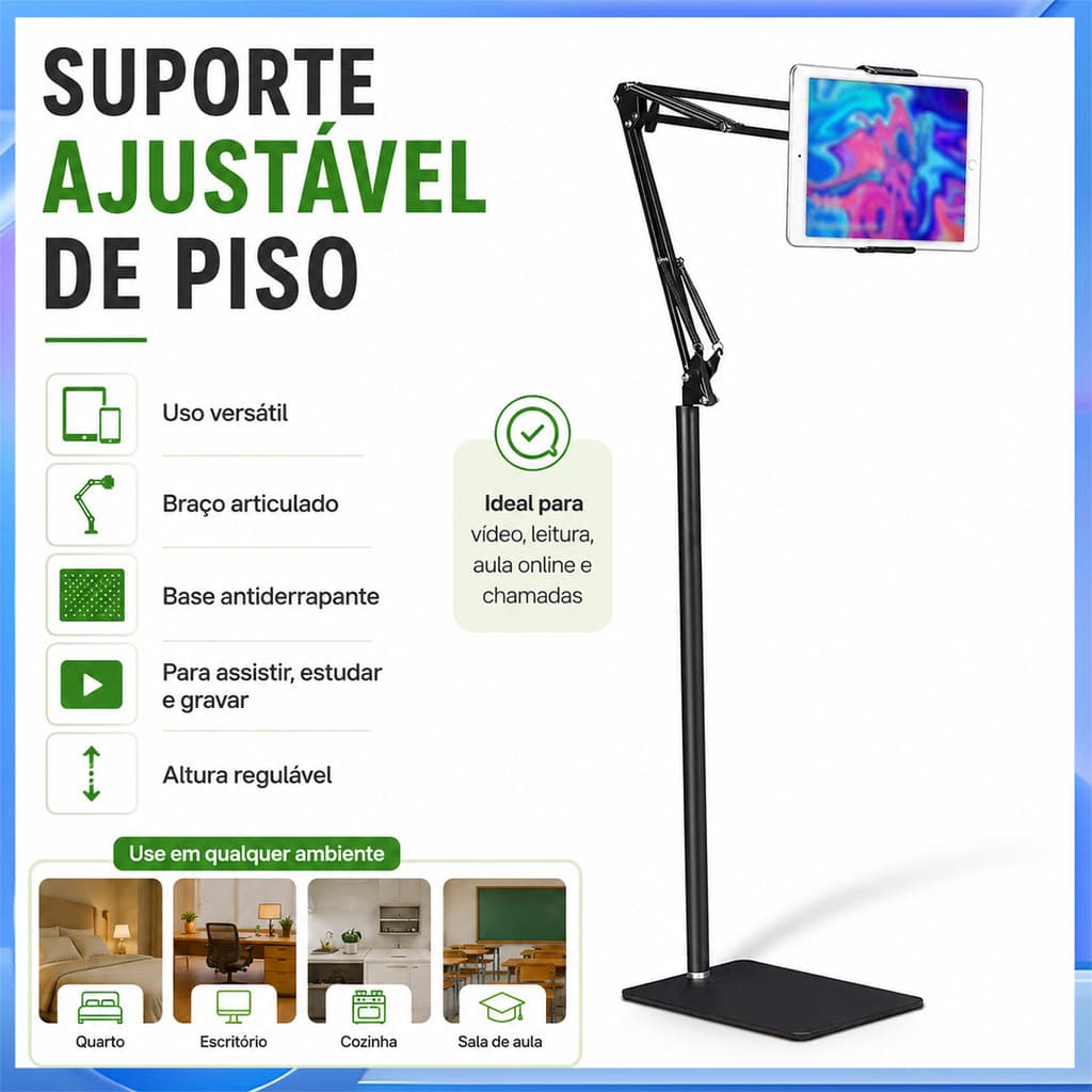 Suporte para tablet de chão Cantilever ajustável classe on-line perseguindo Drama suporte Universal para tablet de celul