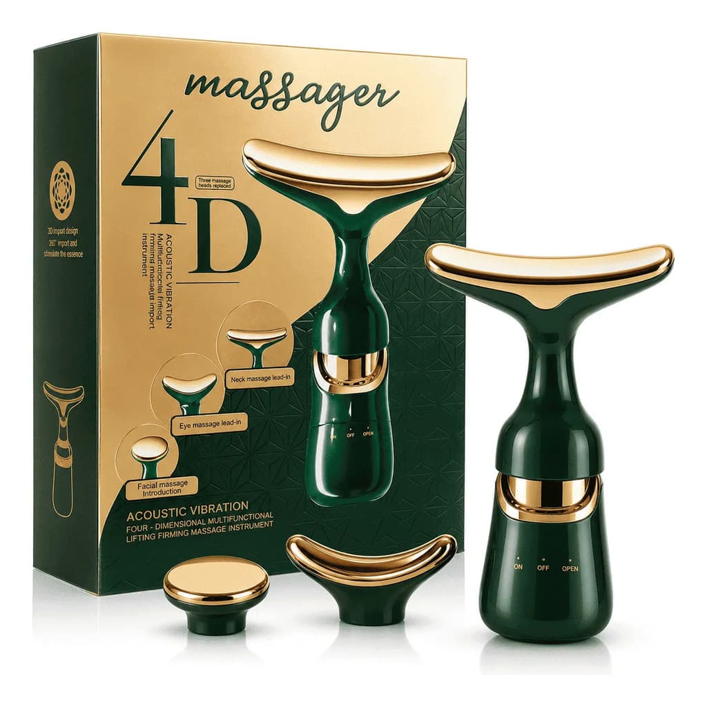 Massageador Facial 4d Elétrico 3 Em 1 Smart Premium Vibraç