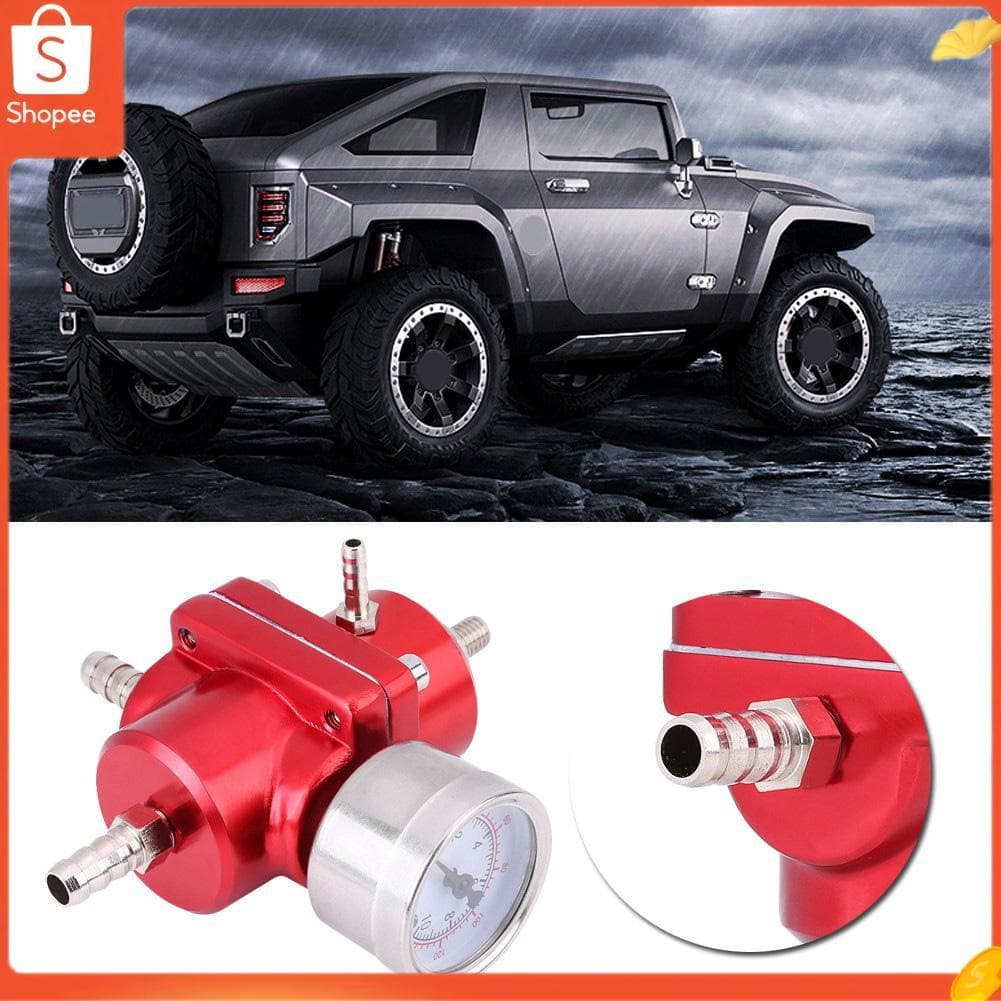 Hap Regulador de pressão de combustível Hap alumínio universal 0-140 PSI ajustável com medidor e kit de mangueira