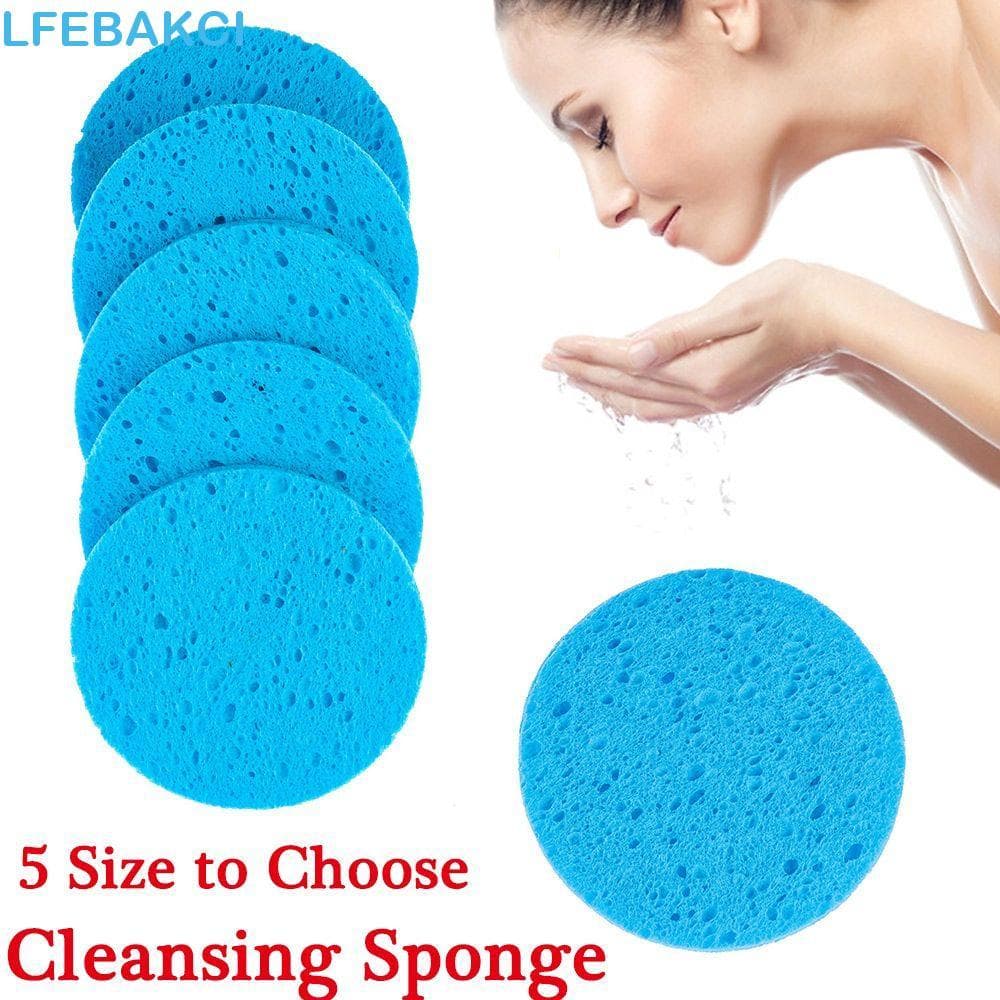 Lpebakci Esponja Puff Lavagem Polpa De Madeira Macia Ferramentas De Maquiagem Facial Rosto Fundação De Limpeza Natural