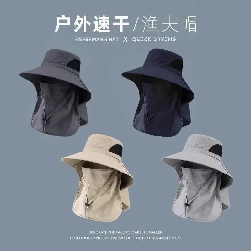 Chapéu de balde masculino feminino verão Anti-ultravioleta chapéu de sol ao ar livre montanhismo pesca capa rosto chapéu