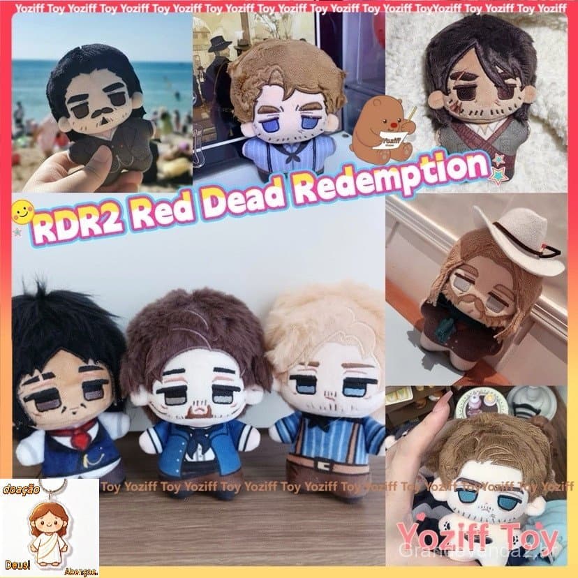 10cm Jogo RDR2 Red Dead Redemption 2 Arthur Morgan Boneca De Pelúcia , Chaveiro Cosplay Pingente Ornamento Acessórios Am