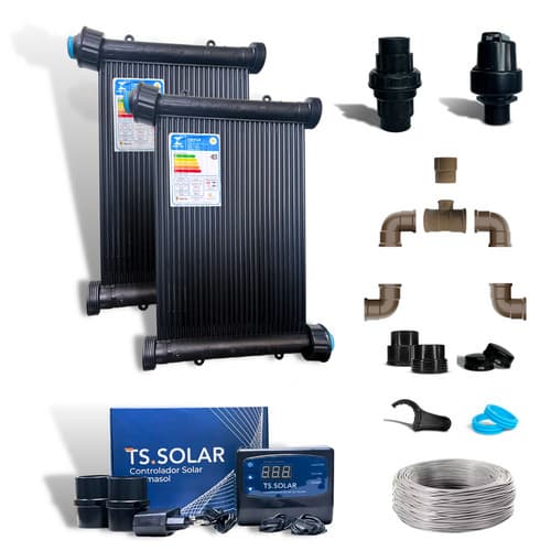 Kit 8 Placas 5m Para Aqueimento Solar Piscina 17 Mil Lts