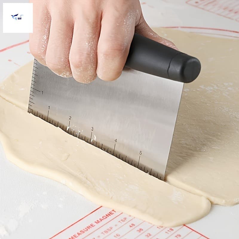 Raspador De Bancada De Aço Inoxidável Com Escala De Precisão-Ferramenta Multifuncional Para Assar E Cozinhar