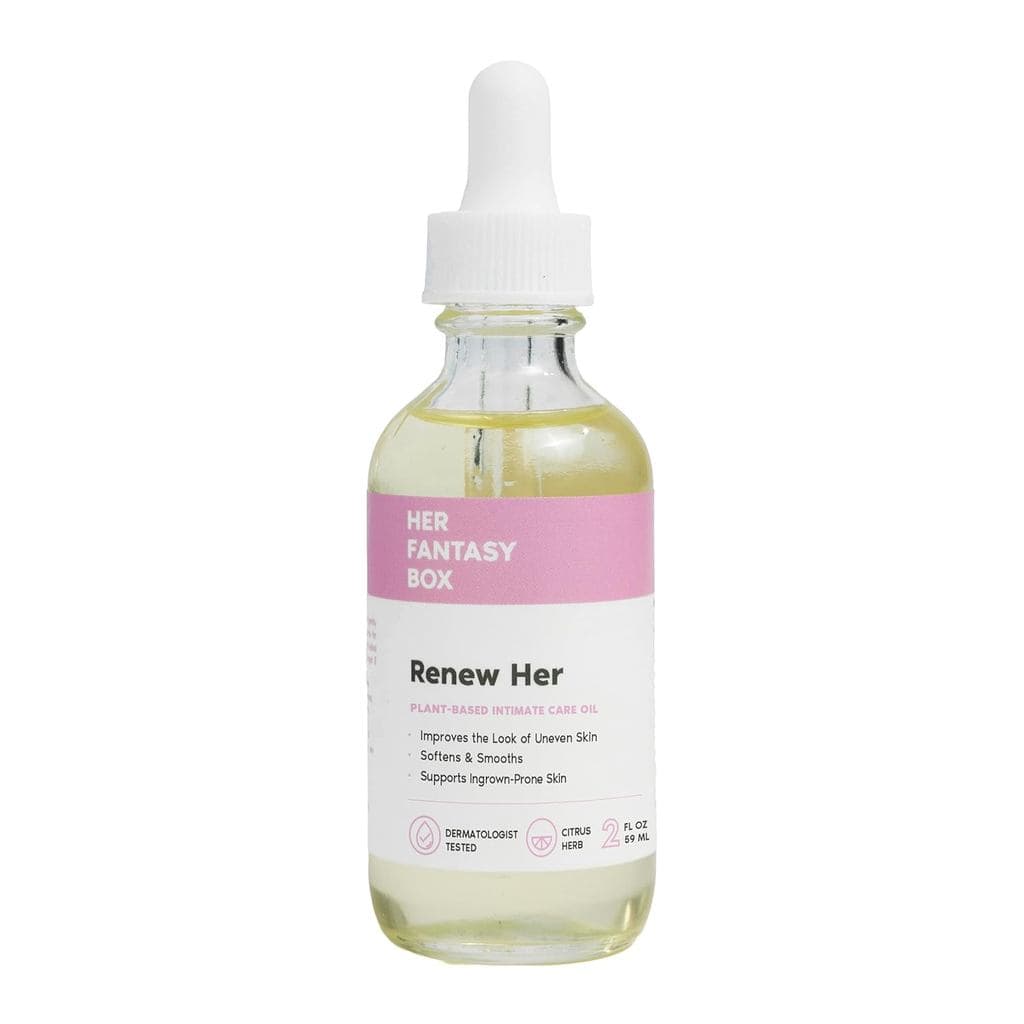 Sua Caixa de Fantasia Renova-a |   Óleo Yoni Rejuvenescedor Natural para Manchas Escuras, Pelos Encravados e Clareamento