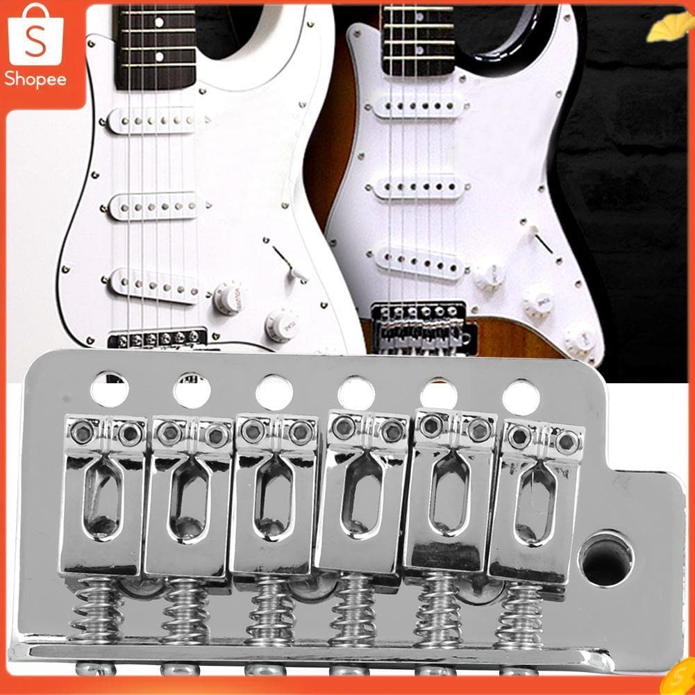 audiohome01.br Ponte Tremolo para Guitarra Elétrica Estilo Stratocaster com Sela (Prata)