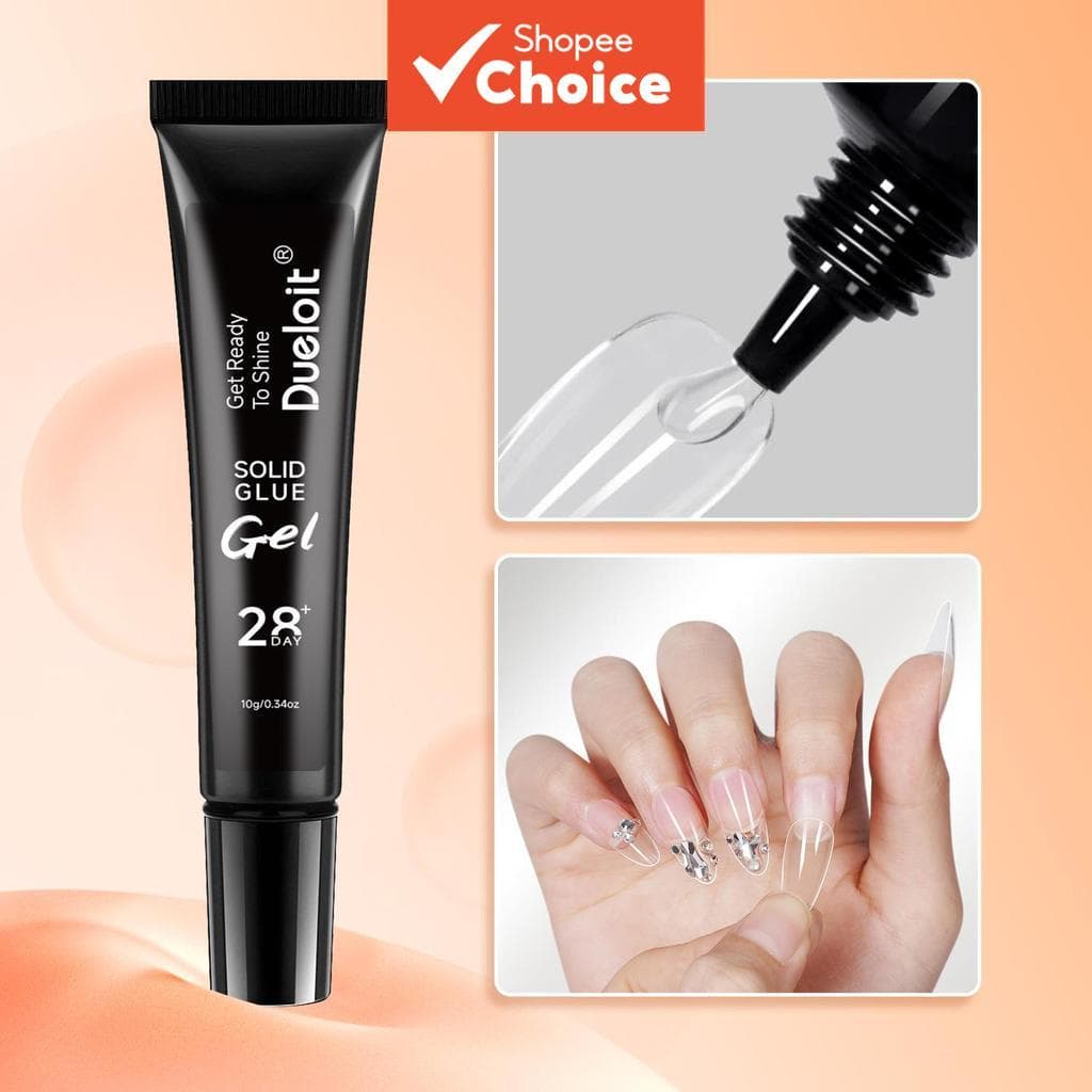 Atualizado Super Forte 10g cola para unhas semissólida, 1 unidade da cola em gel macio para unhas postiças -