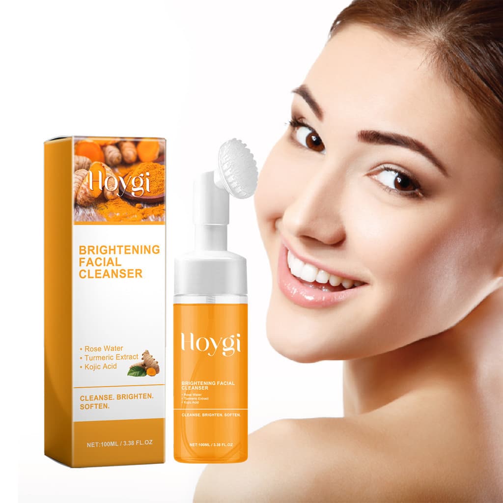 HOYGI Cúrcuma Limpador Limpeza Profunda Hidratante Limpador Facial Suave Limpeza Facial Diária Cuidados com a Pele