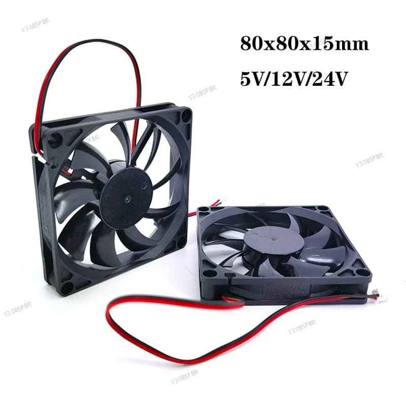 DC 5V 12V 24V 8015 8cm 80mm Ventilador 80x80x15mm 2 Pinos xh 2.54 Manga De Resfriamento Para Chassi De Roteador Fonte De