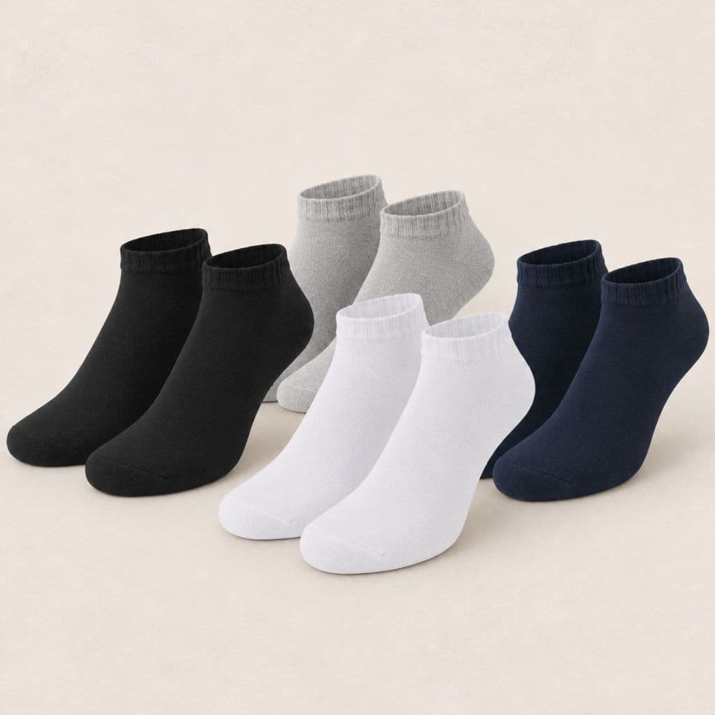 Kit 6 Pares De Meias Cano Médio Masculina Feminina Algodão Confortável Academia Dia a Dia