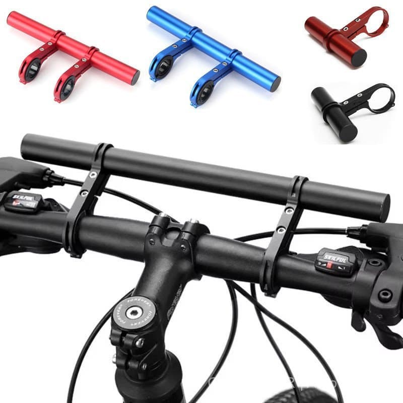 Extensor de Guidão de Bicicleta de 10/20/30 cm para MTB e Bicicletas de Estrada - Suporte Estendido para Farol e Câmera
