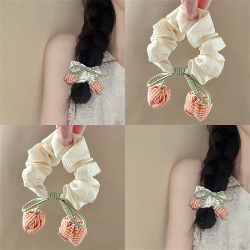Pronto estoque Mori estilo borboleta fresca laço de cabelo High-End tulipa Bud All-Match moda Scrunchy laço de cabelo no